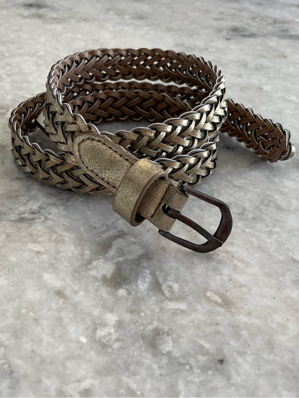 Buckle BKE Metallic Bonded Leather Belt